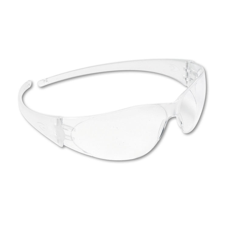 Checkmate Wraparound Safety Glasses, Clr Polycarbonate Frame, Coated Clear Lens, 12/box 2