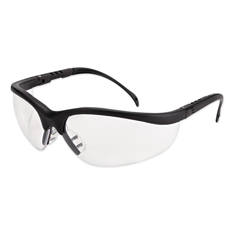 Klondike Safety Glasses, Matte Black Frame, Clear Lens, 12/box 1