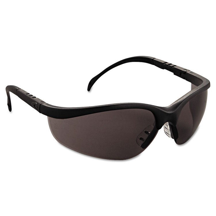 Klondike Safety Glasses, Matte Black Frame, Gray Lens, 12/box 4