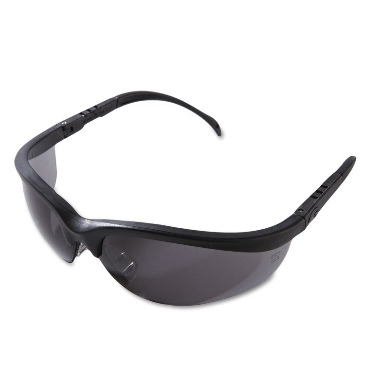 Klondike Safety Glasses, Matte Black Frame, Gray Lens, 12/box 1