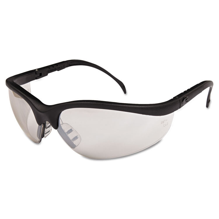 Klondike Safety Glasses, Black Matte Frame, Clear Mirror Lens, 12/box 1