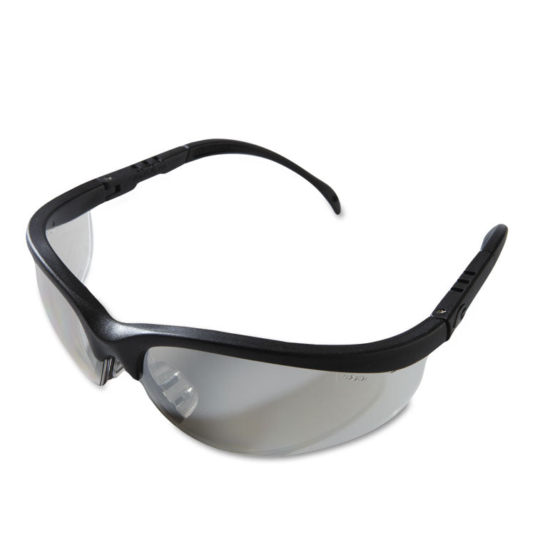 Klondike Safety Glasses, Black Matte Frame, Clear Mirror Lens, 12/box 2