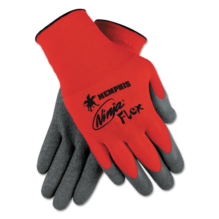 Ninja Flex Latex Coated Palm Gloves N9680L, Large, Red/Gray, Dozen 1