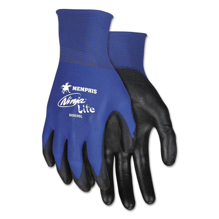 Ultra Tech TaCartonile Dexterity Work Gloves, Blue/Black, Large, Dozen 1