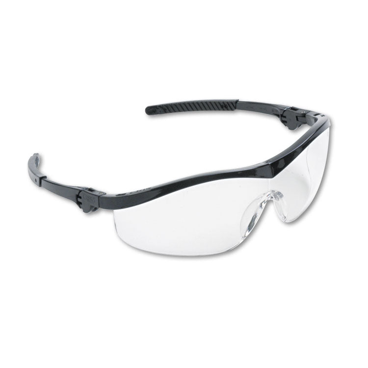 Storm Wraparound Safety Glasses, Black Nylon Frame, Clear Lens, 12/box 1