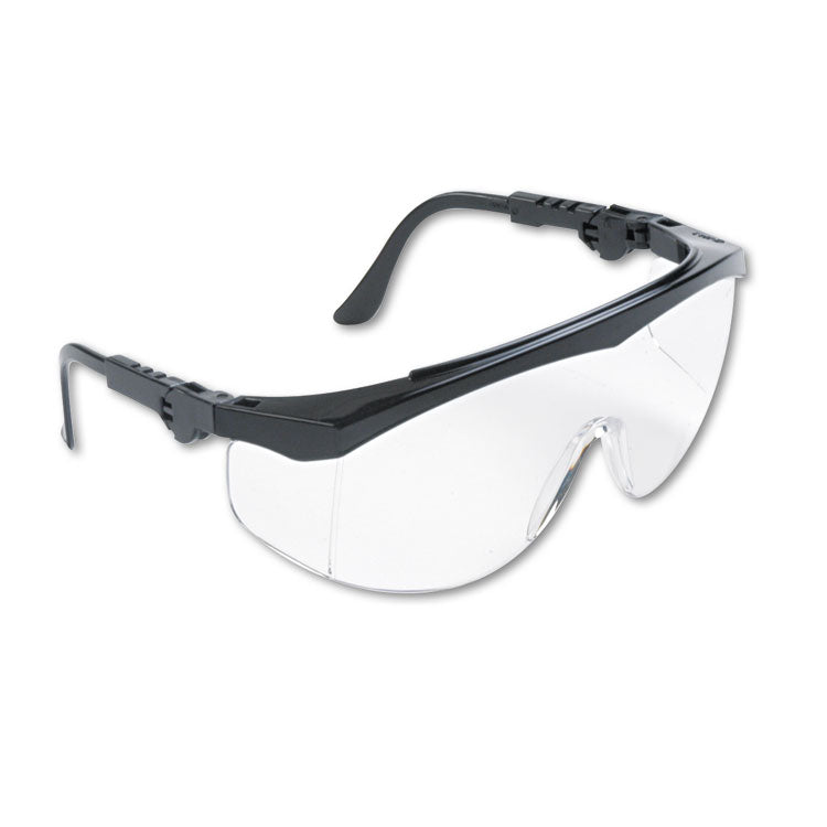 Tomahawk Wraparound Safety Glasses, Black Nylon Frame, Clear Lens, 12/box 1