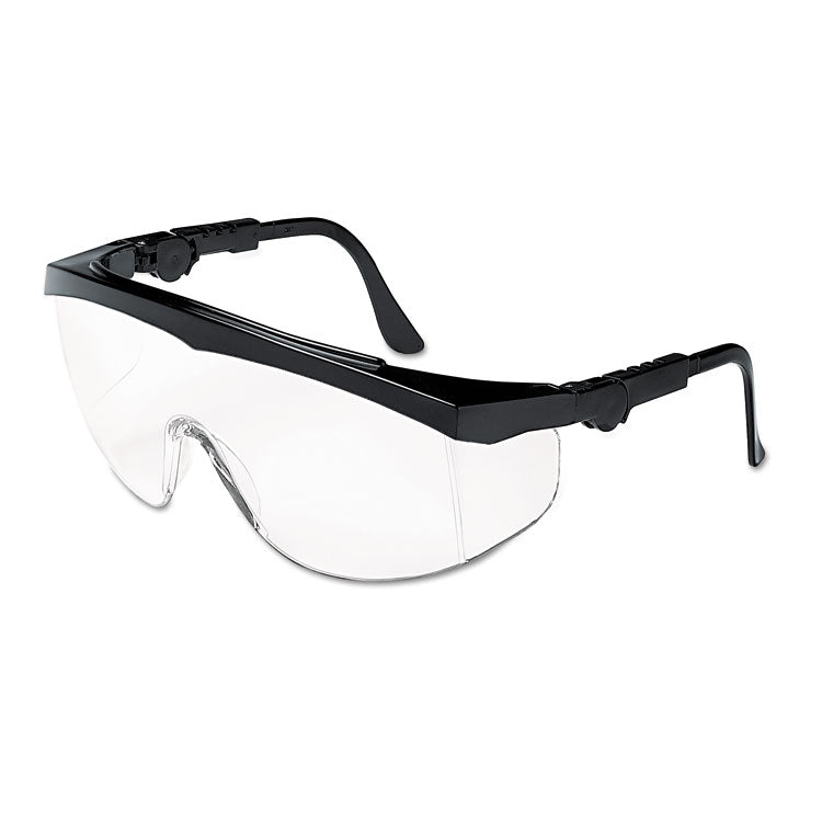 Tomahawk Wraparound Safety Glasses, Black Nylon Frame, Clear Lens, 12/box 2