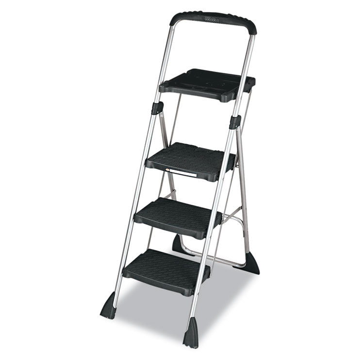 Max Work Platform, 55" Working Height, 225 lb Capacity, 3 Steps, Steel, Black 2