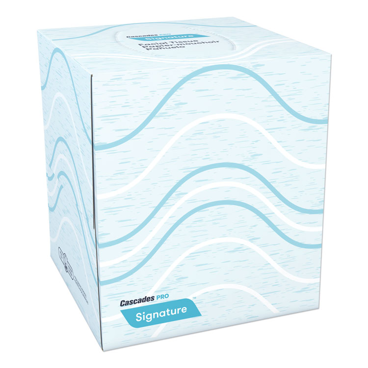 Signature Facial Tissue, 2-Ply, White, Cube, 90 Sheets/box, 36 Boxes/carton 1