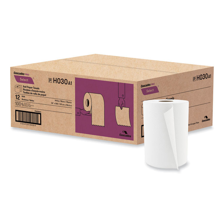 Select Roll Paper Towels, 1-Ply, 7.88" X 350 Ft, White, 12 Rolls/carton 3