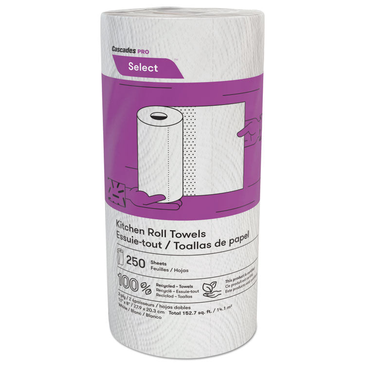 Select Kitchen Roll Towels, 2-Ply, 8 X 11, 250/roll, 12/carton 1