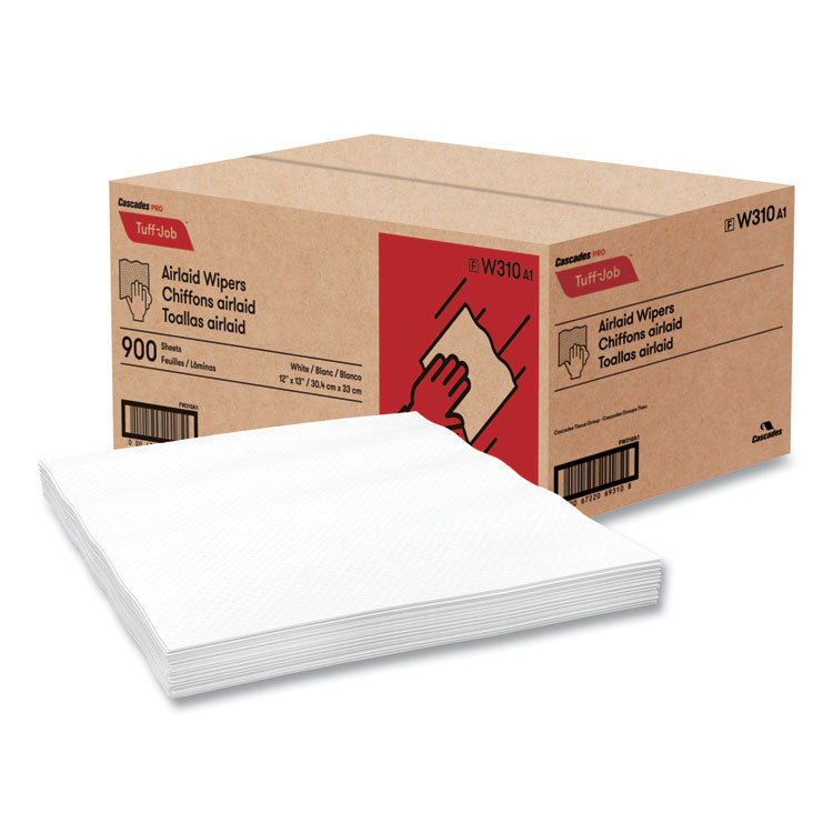 Tuff-Job Airlaid Wipers, Medium, 12 X 13, White, 900/carton 3