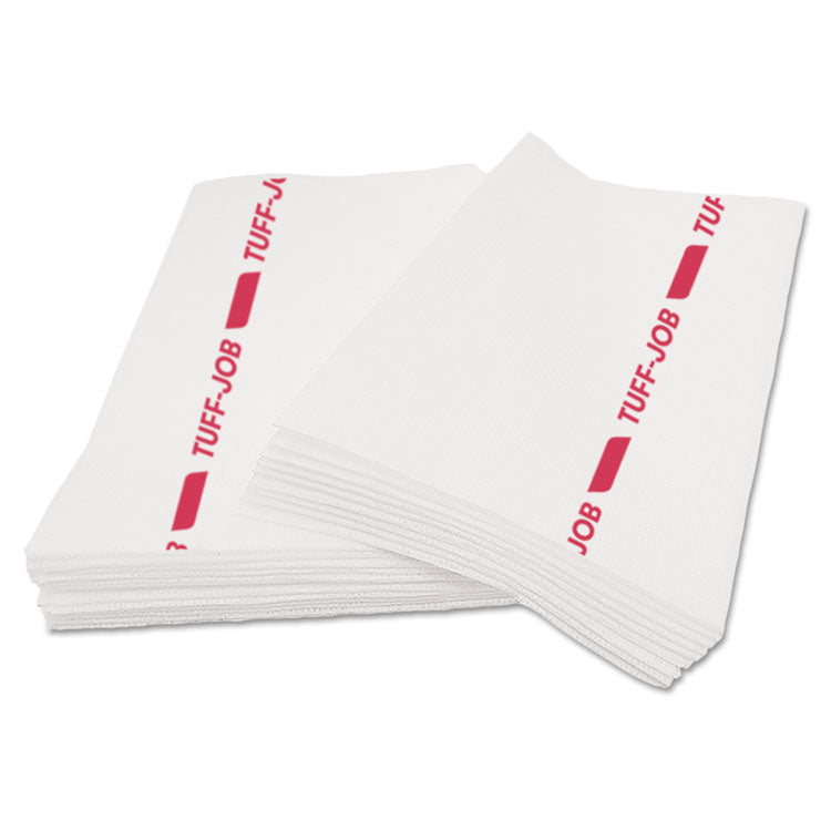 Tuff-Job S900 Antimicrobial Foodservice Towels, 12 x 24, White/Red, 150/Carton 1