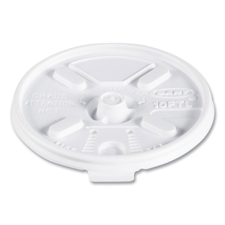 Lift N' Lock Plastic Hot Cup Lids, Fits 10 Oz Cups, White, 1,000/carton 1