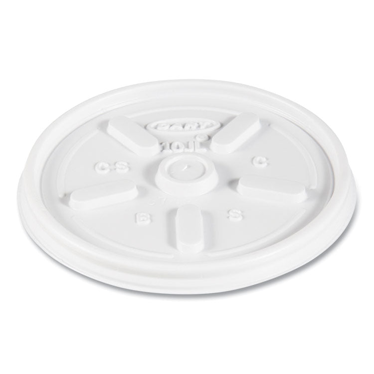 Vented Plastic Hot Cup Lids, 10 Oz Cups, White, 1,000/carton 1