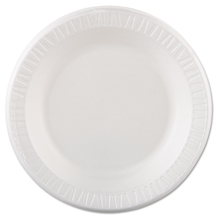 Quiet Classic Laminated Foam Dinnerware, Plate, 10.25" Dia, White, 125/pack, 4 Packs/carton 1