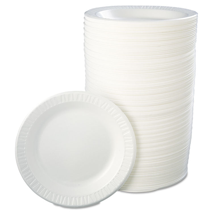 Quiet Classic Laminated Foam Dinnerware, Plate, 10.25" Dia, White, 125/pack, 4 Packs/carton 2