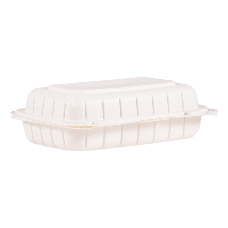 Hinged Lid Containers, Hoagie Container, 6.5 x 9 x 2.8, White, Plastic, 200/Carton 2