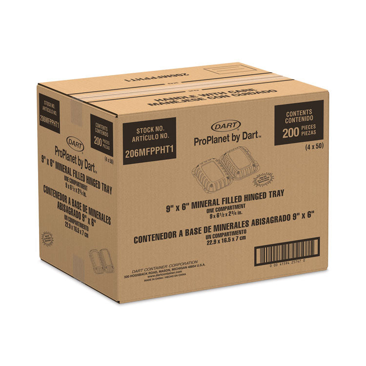 Hinged Lid Containers, Hoagie Container, 6.5 x 9 x 2.8, White, Plastic, 200/Carton 3