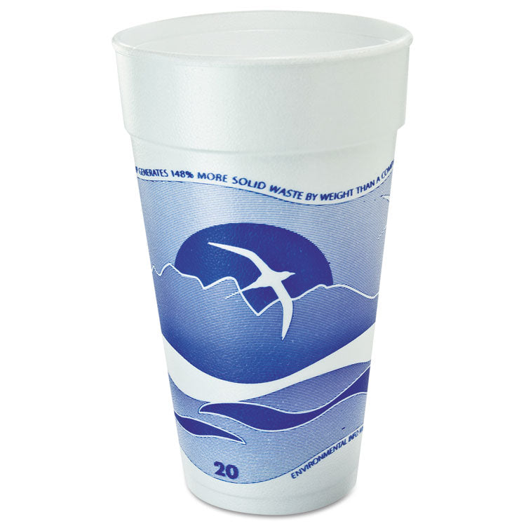 Horizon Hot/cold Foam Drinking Cups, 20 Oz, Printed, Blueberry/white, 25/bag, 20 Bags/carton 1