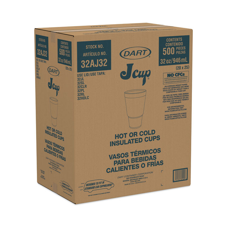 Foam Drink Cups, 32 oz, Tapered Bottom, White, 25/Bag, 20 Bags/Carton 2