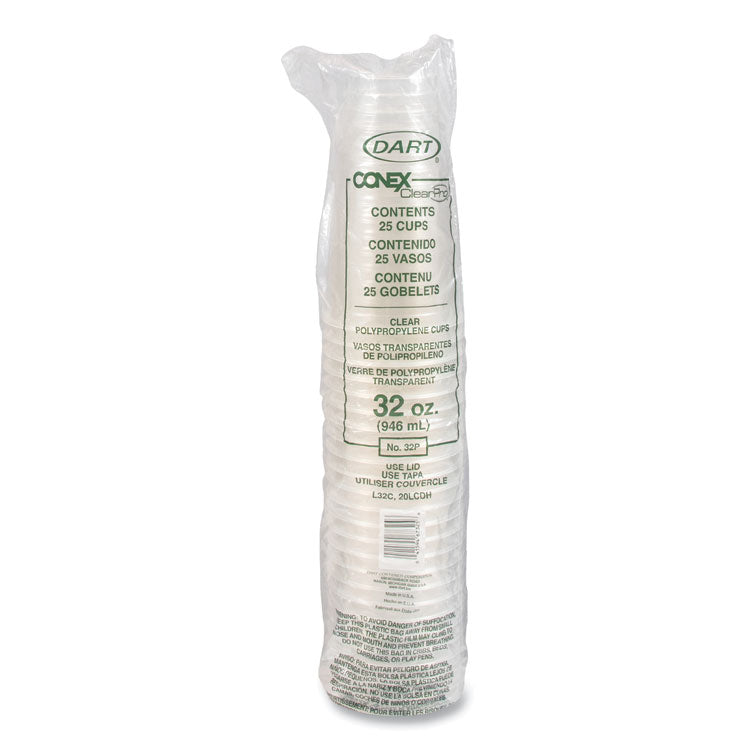 Conex ClearPro Plastic Cold Cups, Cold Cups, 32 oz, Clear, 25/Bag, 20 Bags/Carton 3