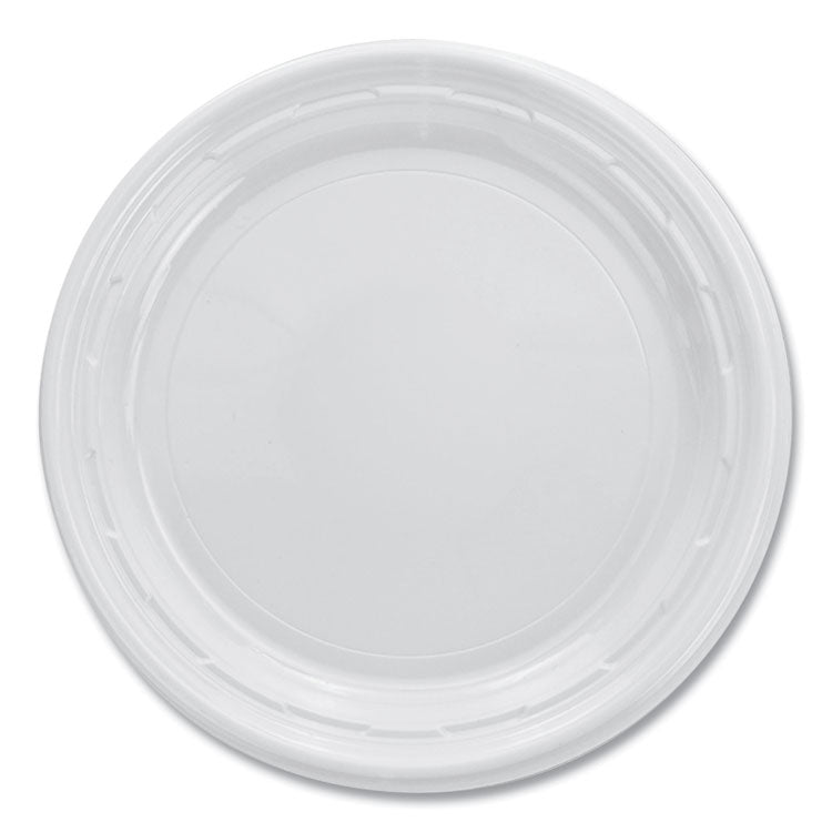 Famous Service Plastic Dinnerware, Plate, 6" Dia, White, 125/pack, 8 Packs/carton 1