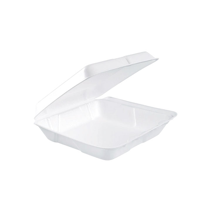 Foam Hinged Lid Containers, 7.5 x 8 x 2.2, White, 200/Carton 1