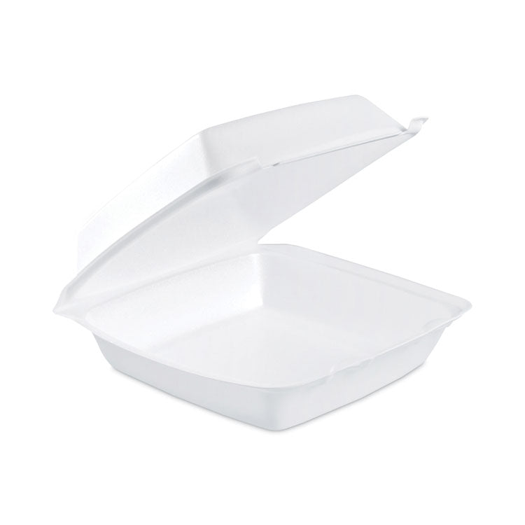 Insulated Foam Hinged Lid Containers, 1-Compartment, 7.9 x 8.4 x 3.3, White, 200/Pack, 2 Packs/Carton 1