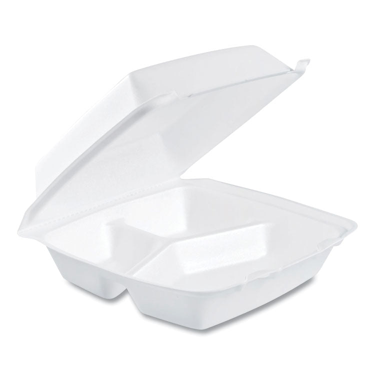 Foam Hinged Lid Containers, 3-Compartment, 8.38 X 7.78 X 3.25, 200/carton 1