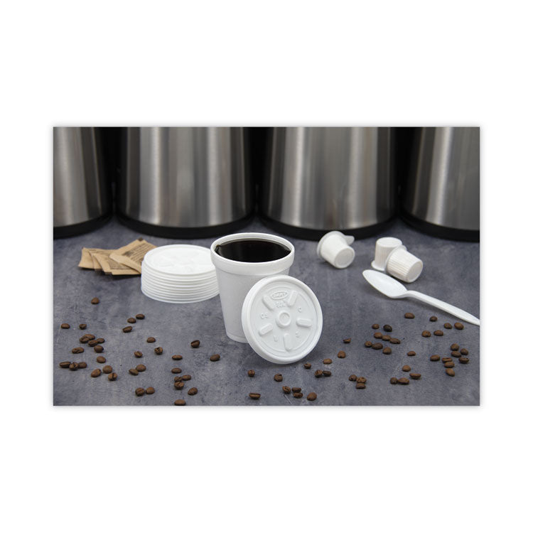 Plastic Lids, Fits 8 Oz To 10 Oz Hot/cold Foam Cups, Vented, White, 100/pack, 10 Packs/carton 5