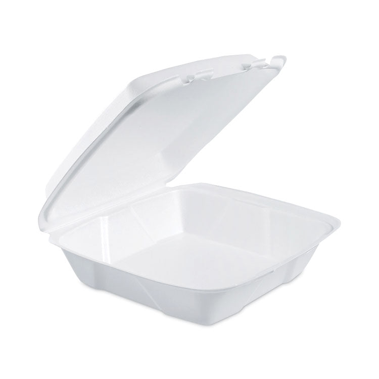 Insulated Foam Hinged Lid Containers, 1-Compartment, 9 x 9.4 x 3, White, 200/Pack, 2 Packs/Carton 1