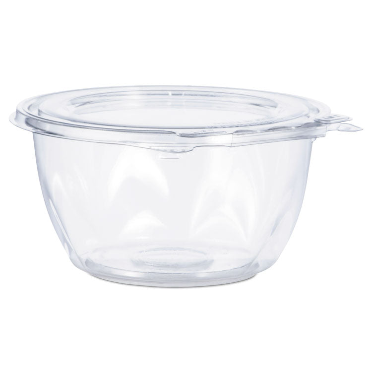 Tamper-Resistant, Tamper-Evident Bowls with Flat Lid, 16 oz, 5.5" Diameter x 2.7"h, Clear, Plastic, 240/Carton 1