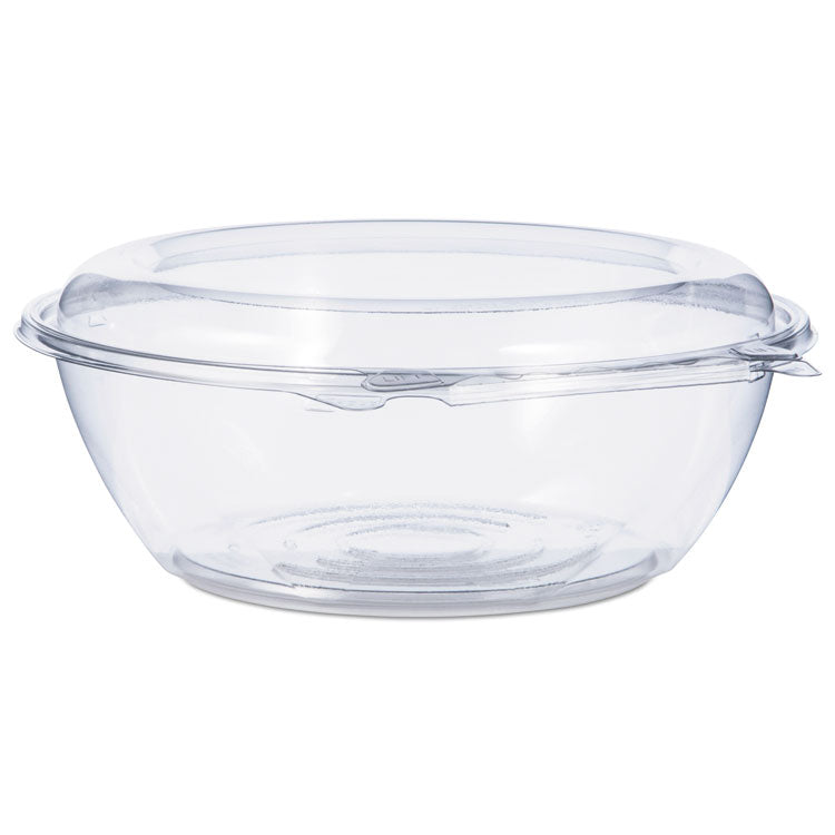 Tamper-Resistant, Tamper-Evident Bowls with Dome Lid, 48 oz, 8.9" Diameter x 3.4"h, Clear, Plastic, 100/Carton 1