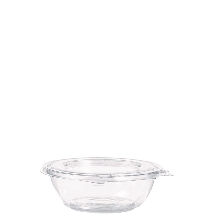 SafeSeal Tamper-Resistant, Tamper-Evident Bowls with Flat Lid, 8 oz, 5.5" Diameter x 1.7" h, Clear, 240/Carton 1