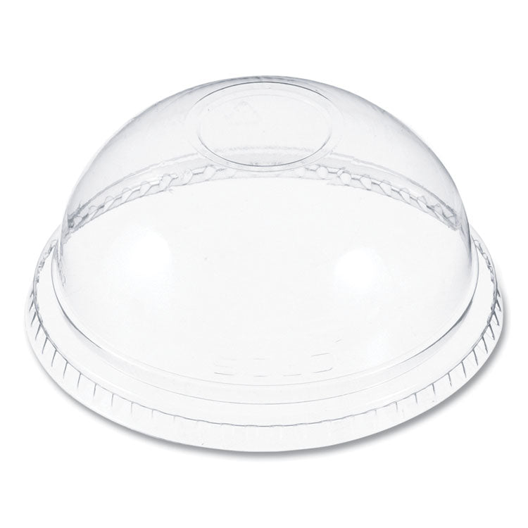 Plastic Dome Lid, No-Hole, Fits 9 Oz To 22 Oz Cups, Clear, 100/sleeve, 10 Sleeves/carton 1