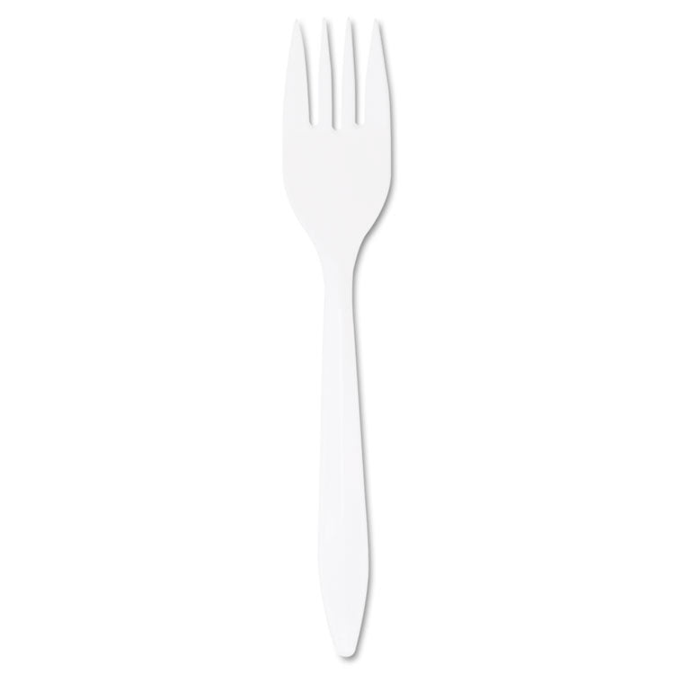 Style Setter Mediumweight Plastic Forks, White, 1000/carton 1