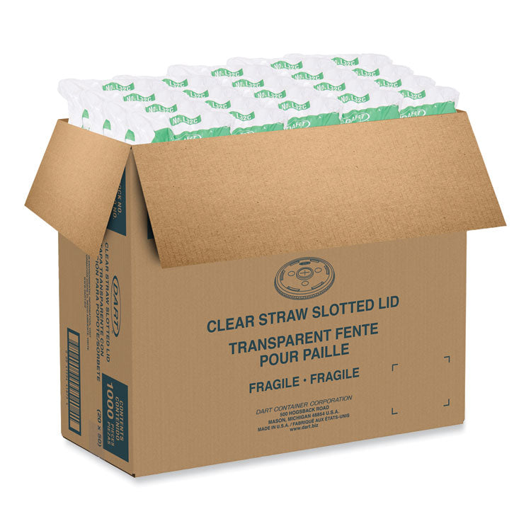 Straw-Slot Cold Cup Lids, Fits 30 Oz To 32 Oz Cups, Clear, 50/sleeve, 20 Sleeves/carton 2