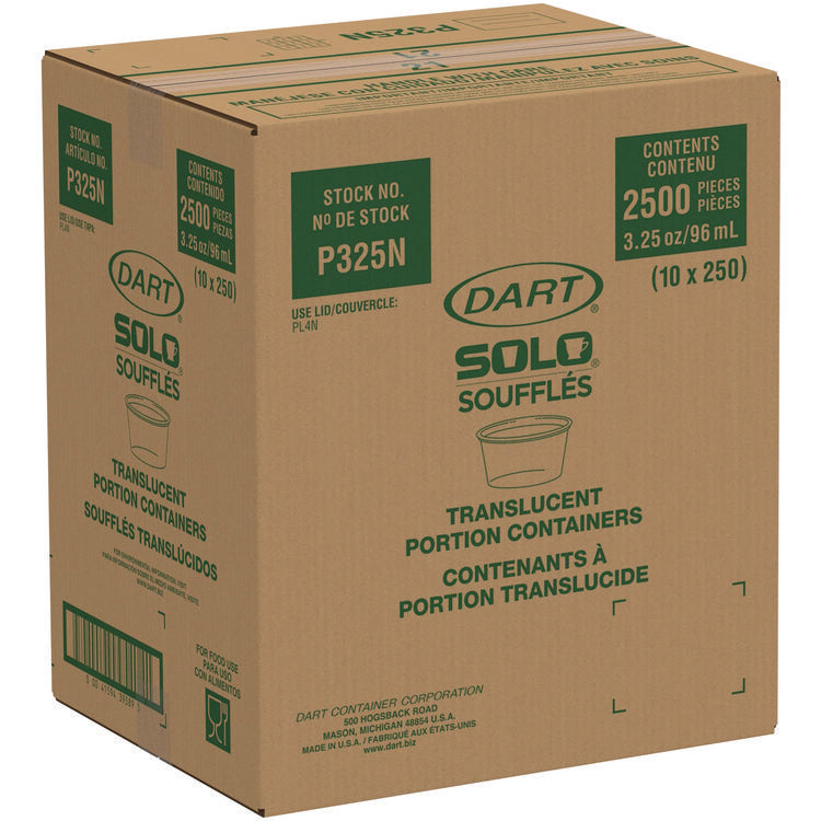 Polystyrene Portion Cups, 3.25 Oz, Translucent, 250/bag, 10 Bags/carton 4