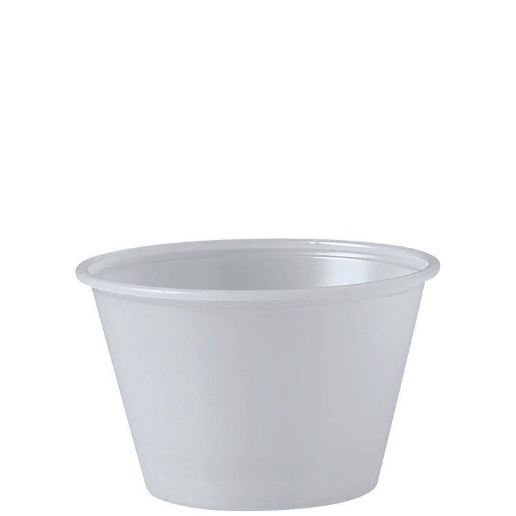 Polystyrene Portion Cups, 4 Oz, Translucent, 250/bag, 10 Bags/carton 1