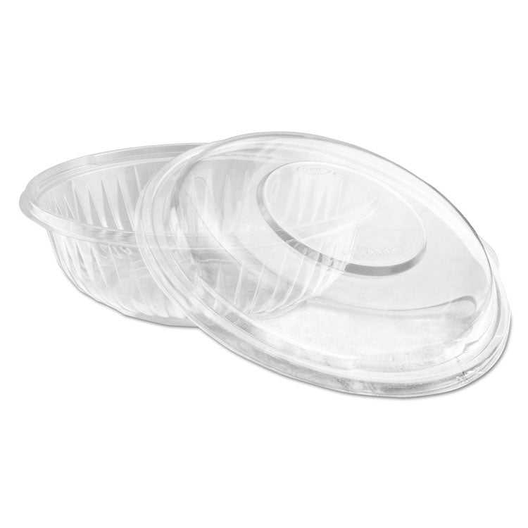 PresentaBowls Bowl/Lid Combo-Paks, 24 oz, 7.25 Diameter x 2.38 h, Clear, Plastic, 63/Pack, 2 Pack/Carton 1