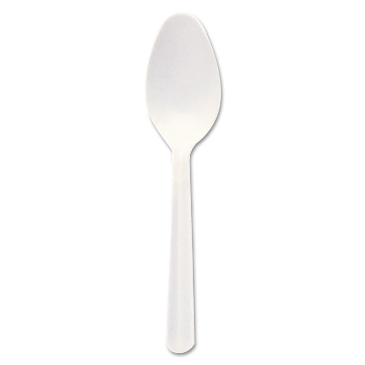 Bonus Polypropylene Cutlery, 5", Teaspoon, White 1