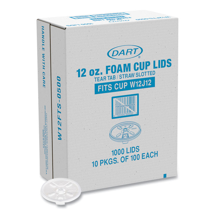 Lids For Foam Cups And Containers, Fits 12 Oz Cups, Translucent, 1,000/carton 1