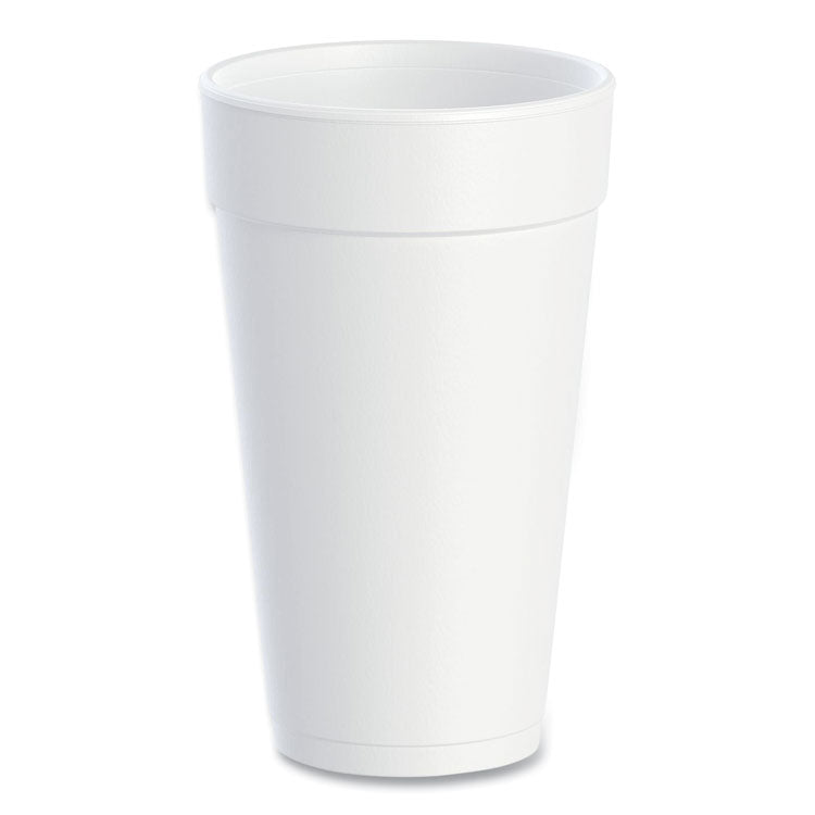 Foam Drink Cups, 20 Oz, White, 25/bag, 20 Bags/carton 1