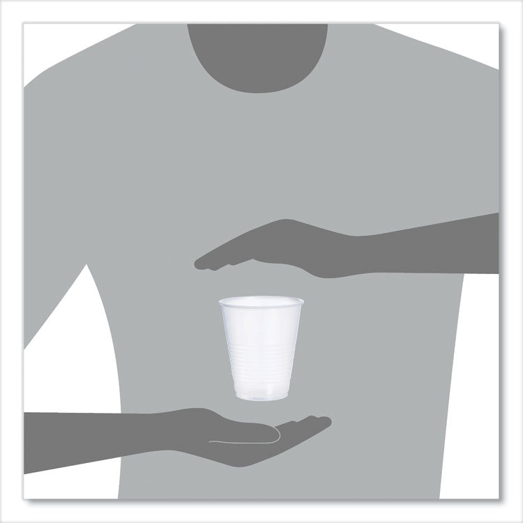 High-Impact Polystyrene Squat Cold Cups, 12 oz, Translucent, 50 Cups/Sleeve, 20 Sleeves/Carton 6