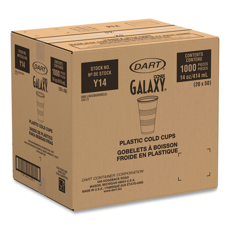 High-Impact Polystyrene Cold Cups, 14 oz, Translucent, 50 Cups/Sleeve. 20 Sleeves/Carton 4