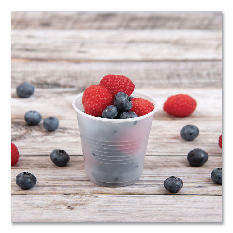 High-Impact Polystyrene Cold Cups, 3.5 oz, Translucent, 100 Cups/Sleeve, 25 Sleeves/Carton 5