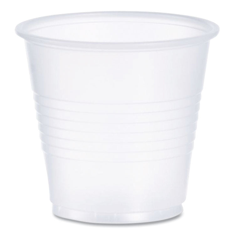 High-Impact Polystyrene Cold Cups, 3.5 oz, Translucent, 100 Cups/Sleeve, 25 Sleeves/Carton 1