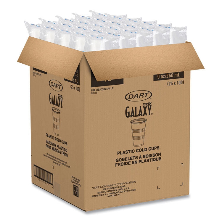 High-Impact Polystyrene Cold Cups, 9 oz, Translucent, 100 Cups/Sleeve, 25 Sleeves/Carton 6