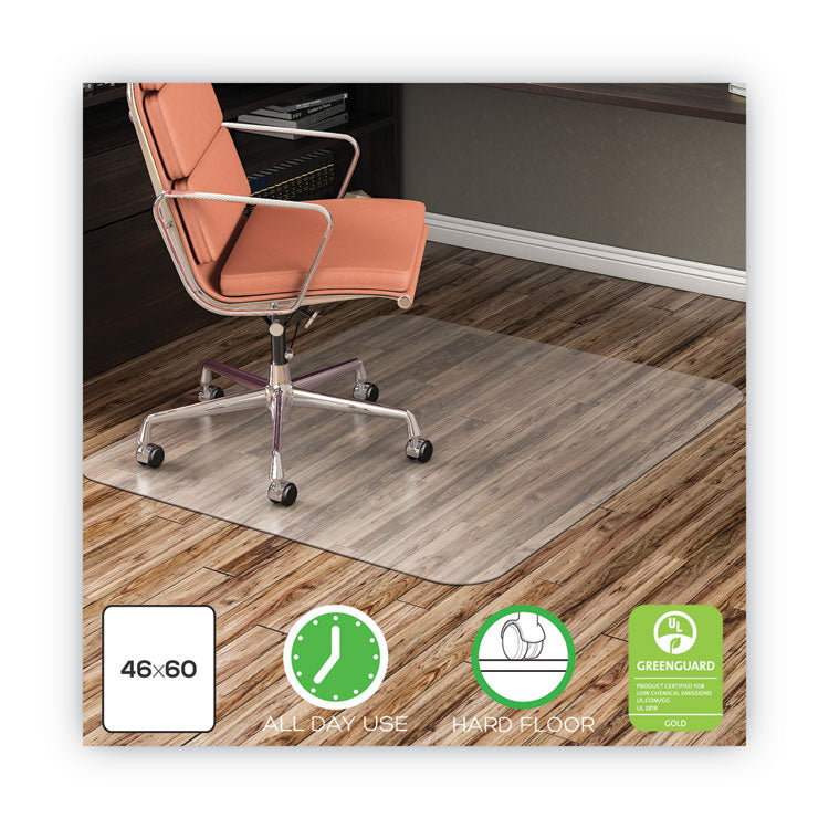 EconoMat All Day Use Chair Mat for Hard Floors, Rolled Packed, 46 x 60, Clear 2